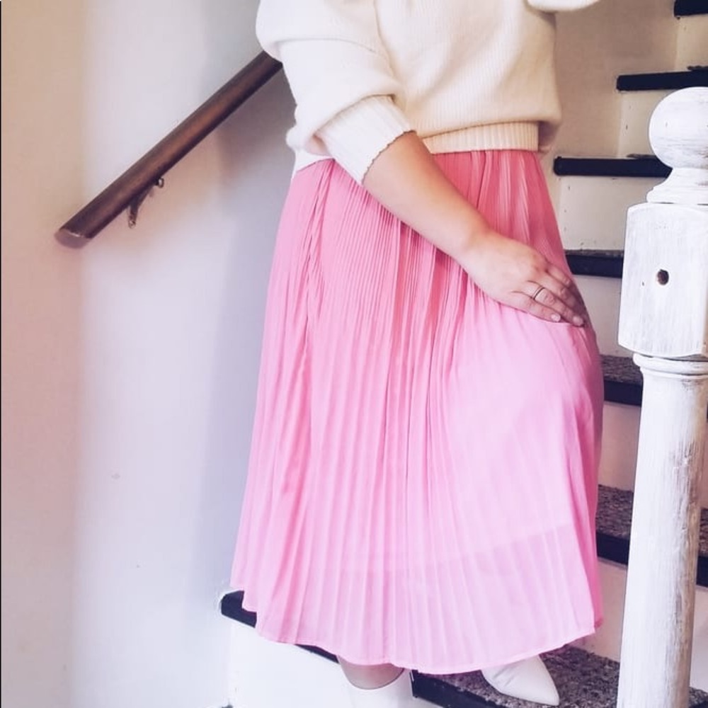 Lulus Love for You Pink Pleated Midi Dress - Picture 5 of 5